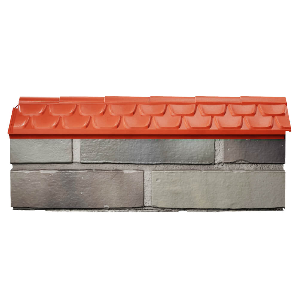 Парапет Zking Эльбрус Красный с посадкой на 0.5 кирпича (130мм) в Березниках фото
