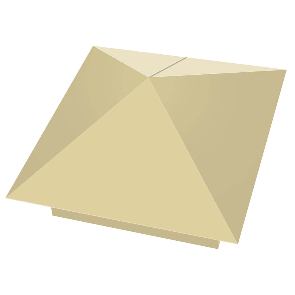 Колпак металлический 400х400мм RAL1014 Бежевый заборный Березники фото