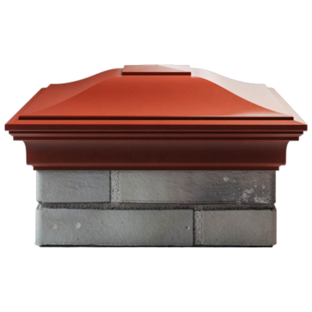 Колпак Zking Монблан Красный на столб 1.5х1.5 кирпича (385х385мм) Березники фото