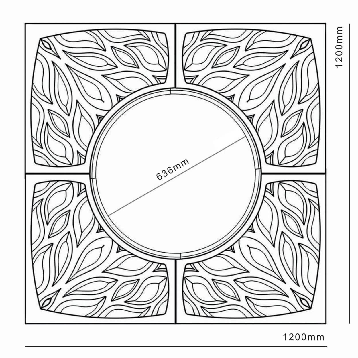 Приствольная решетка для дерева ZKING CRUST 1.2х1.2м Черная в Березниках фото