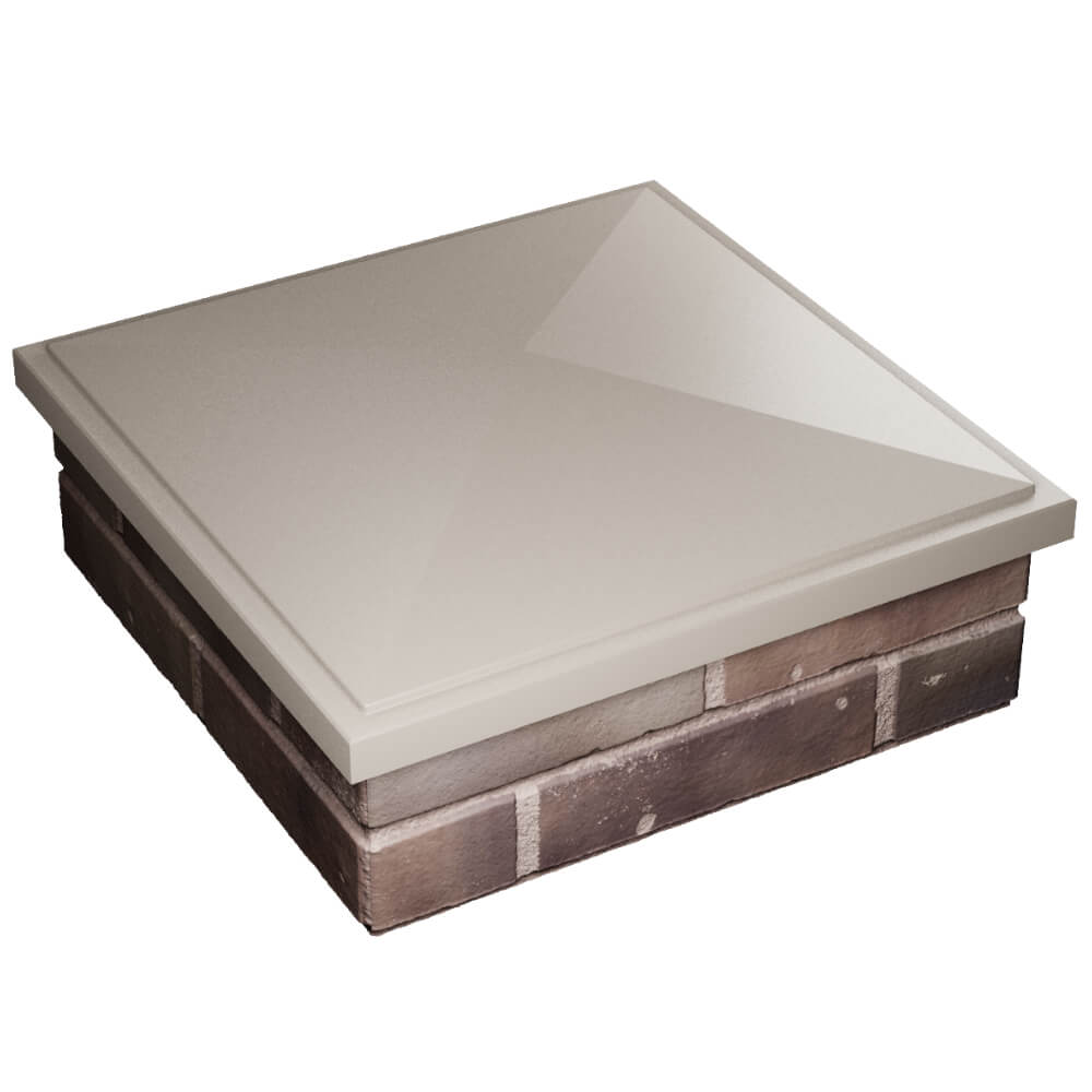 Колпак Zking БонаМоно Бежевый на столб 2х2 кирпича (515х515, 530х530мм) в Березниках фото