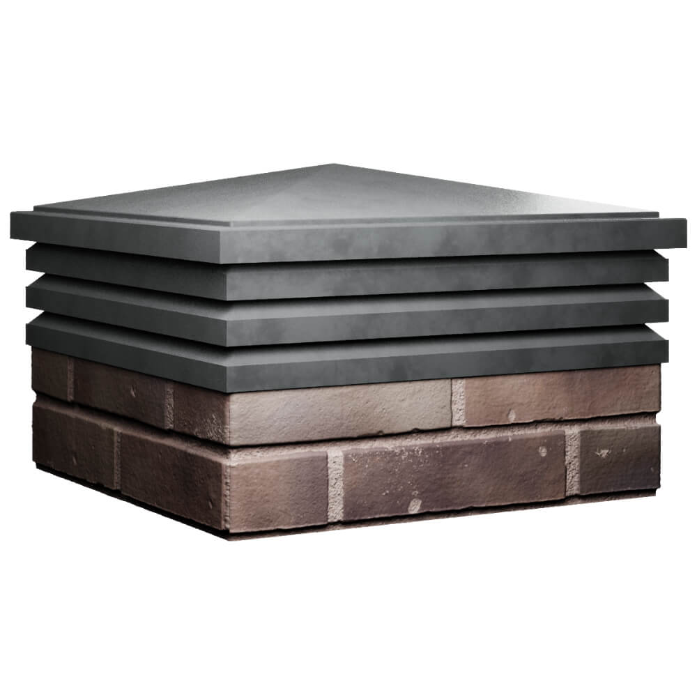 Колпак Zking Бона ХайТек Серый на столб 2х2 кирпича (513х513мм) в Березниках фото