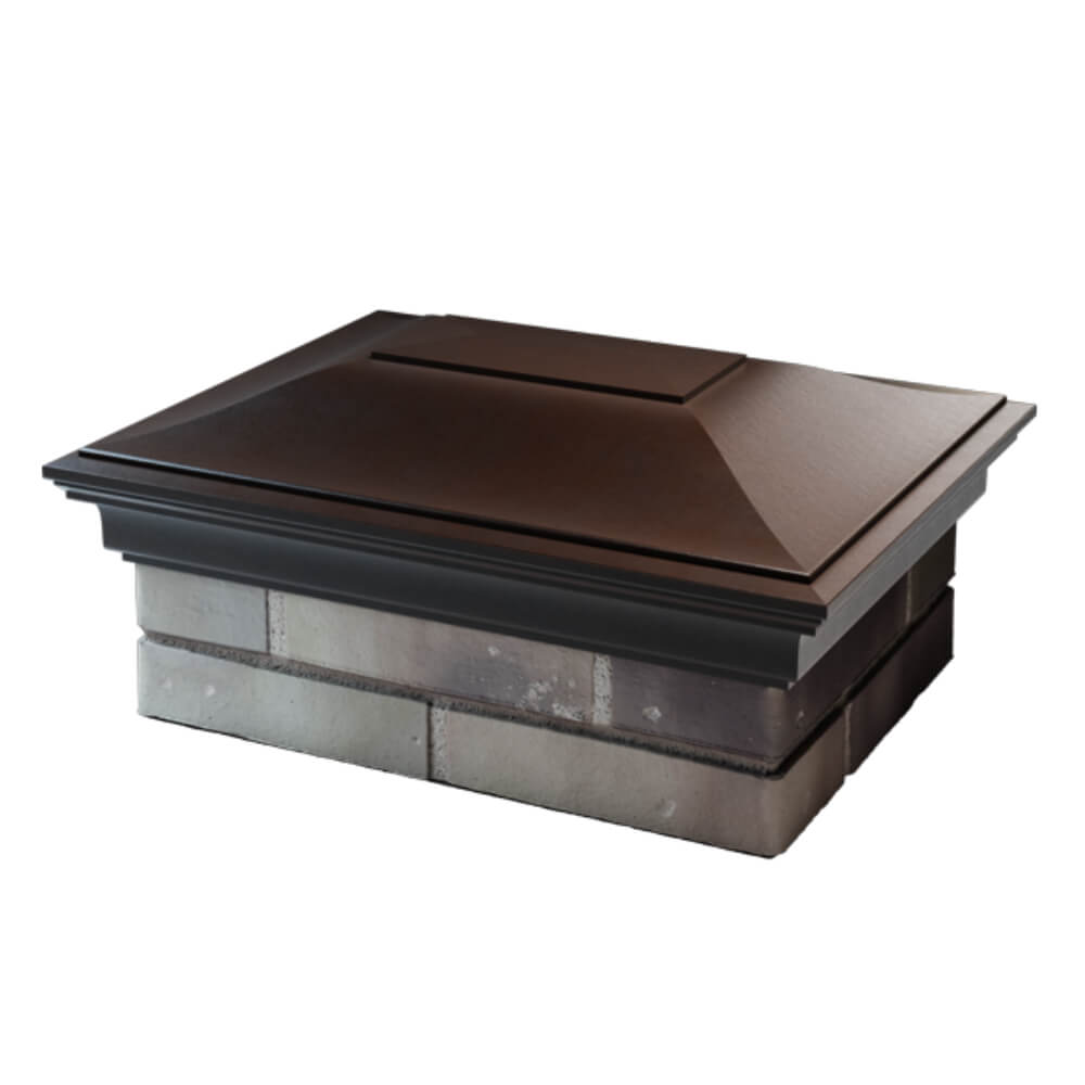 Колпак Zking Монблан Коричневый на столб 2х1.5 кирпича (515х385мм) в Березниках фото