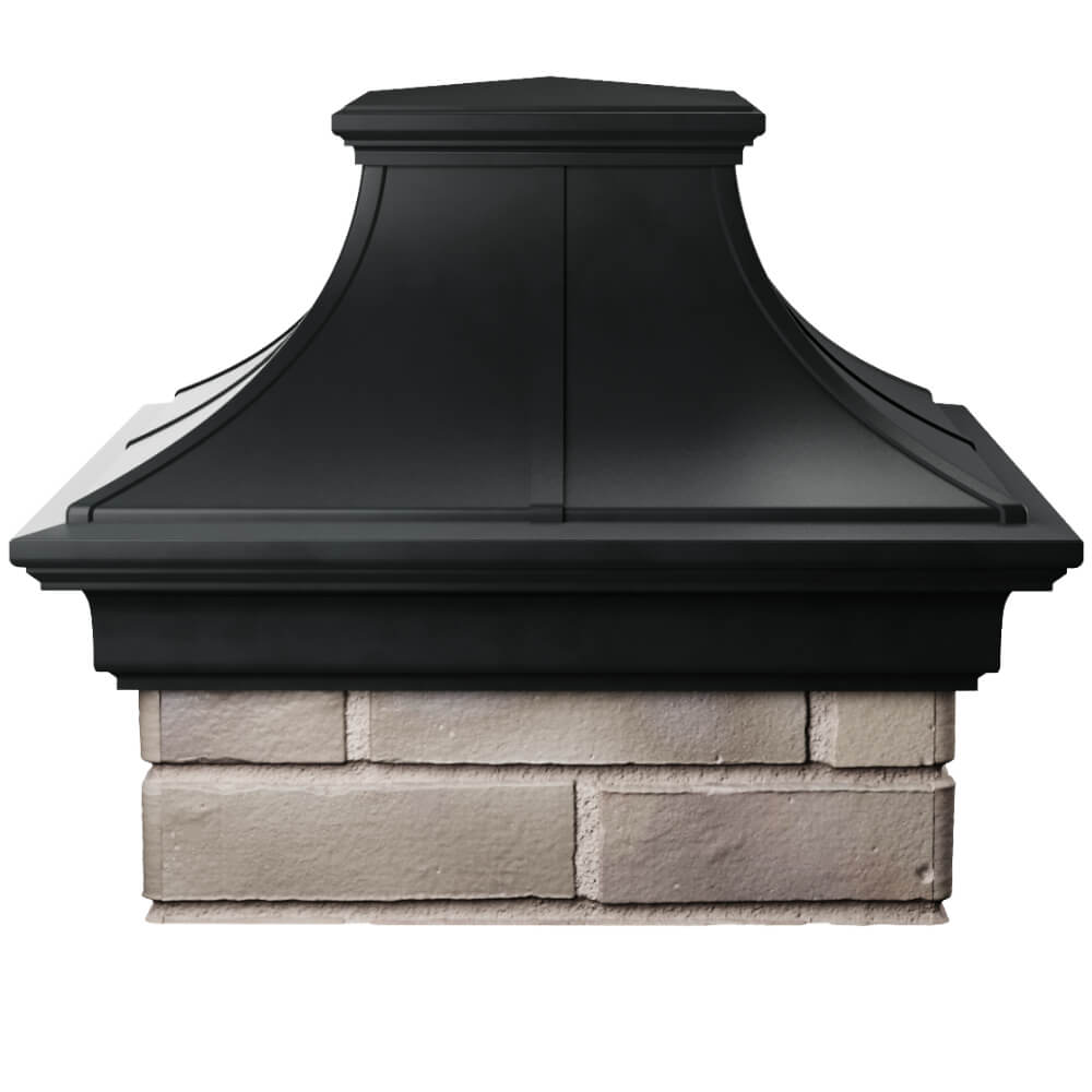 Колпак Zking Монблан Премиум Черный на столб 1.5х1.5 кирпича (385х385мм) Березники фото