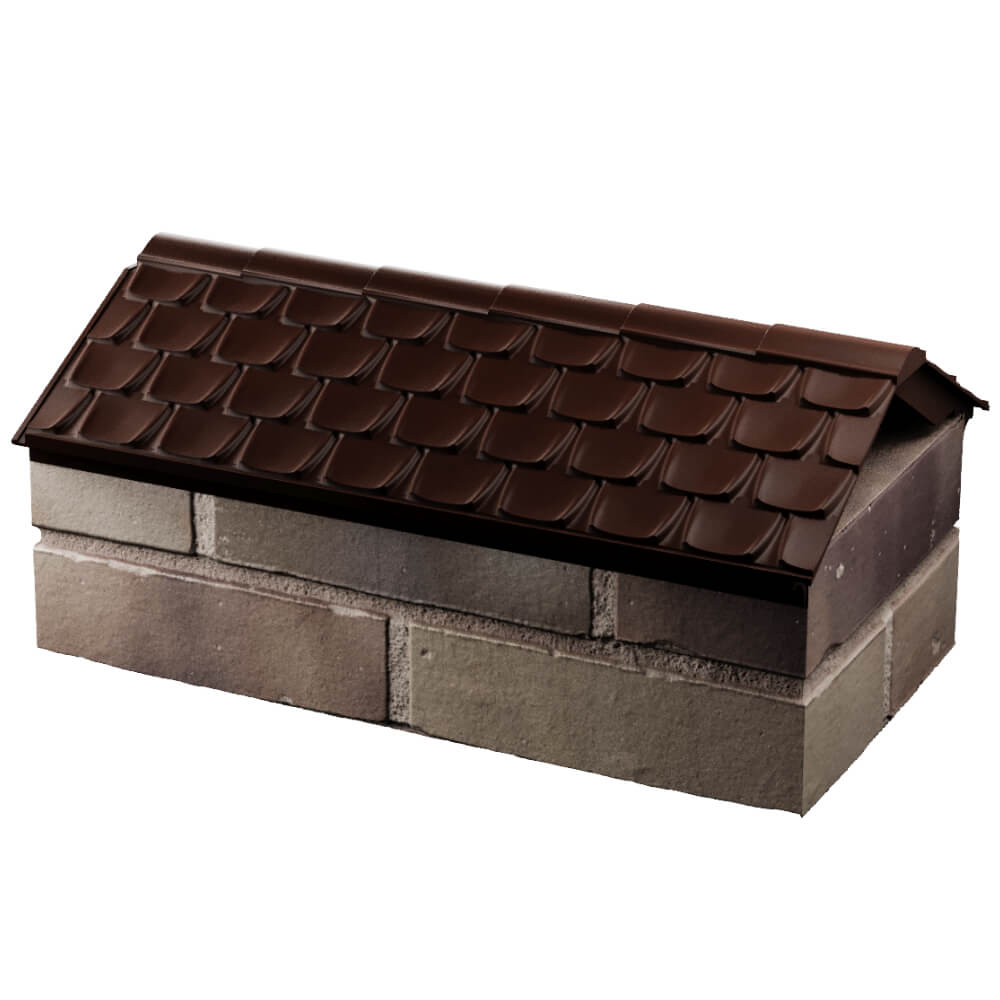 Парапет Zking Эльбрус Коричневый с посадкой на 1 кирпич (255мм) в Березниках фото