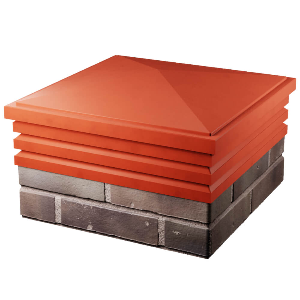 Колпак Zking Бона ХайТек Красный на столб 2х2 кирпича (513х513мм) в Березниках фото