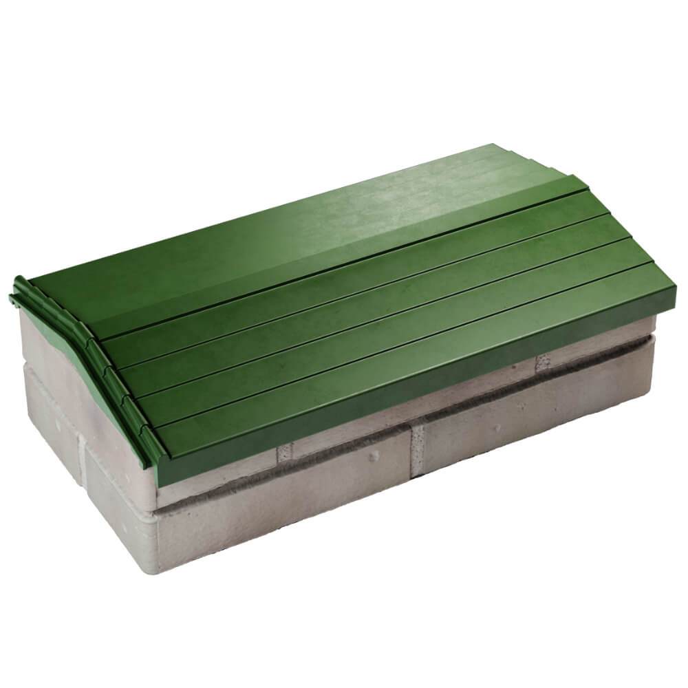 Парапет Zking Бона ХайТек Зеленый с посадкой на 1 кирпич (200/225/255мм) в Березниках фото