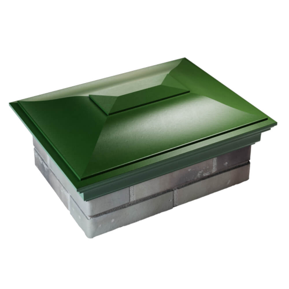 Колпак Zking Монблан Зеленый на столб 2х1.5 кирпича (515х385мм) Березники фото