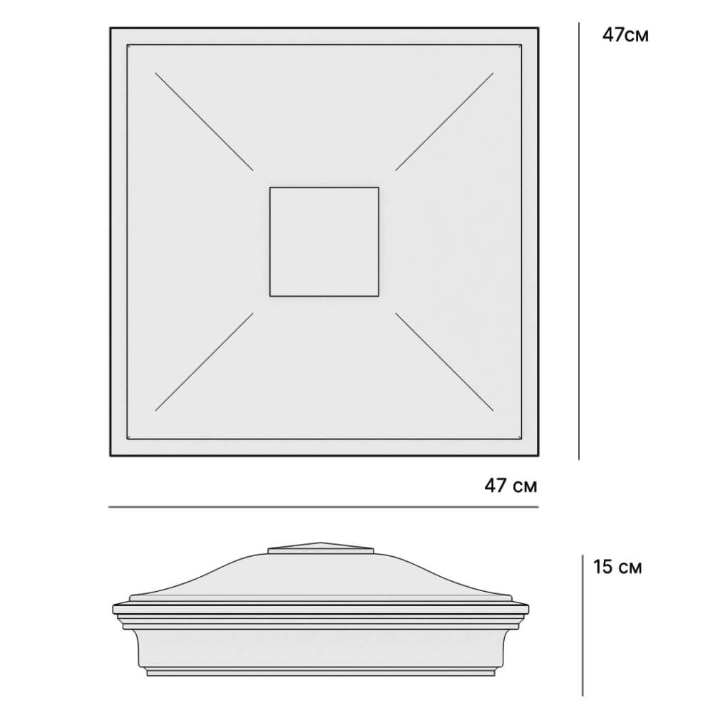 Колпак Zking Монблан Коричневый на столб 1.5х1.5 кирпича (385х385мм) в Березниках фото