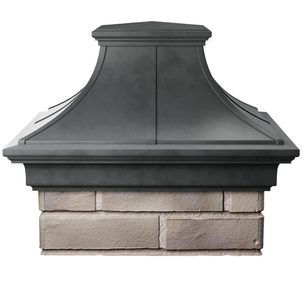 Колпак Zking Монблан Премиум Серый на столб 1.5х1.5 кирпича (385х385мм) Березники фото