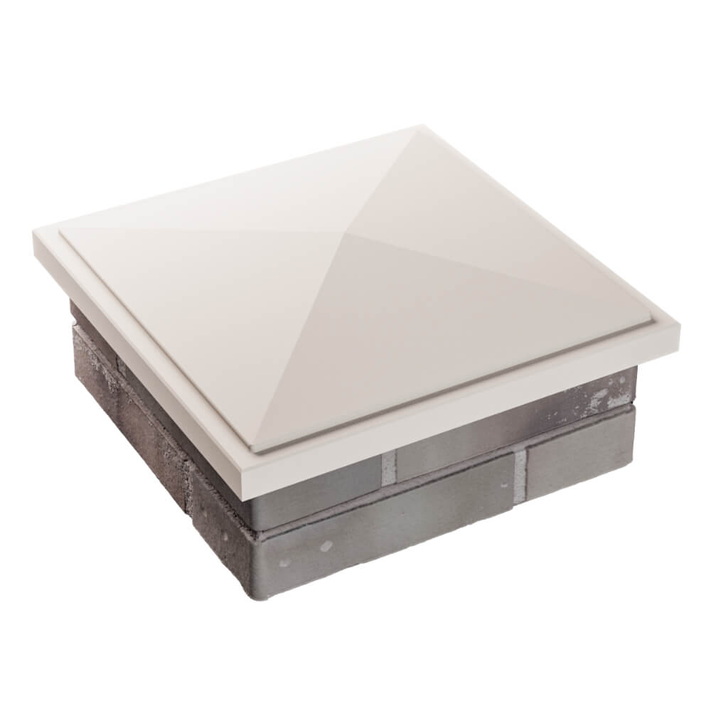 Колпак Zking БонаМоно Бежевый на столб 1.5х1.5 кирпича (385х385, 400х400мм) в Березниках фото