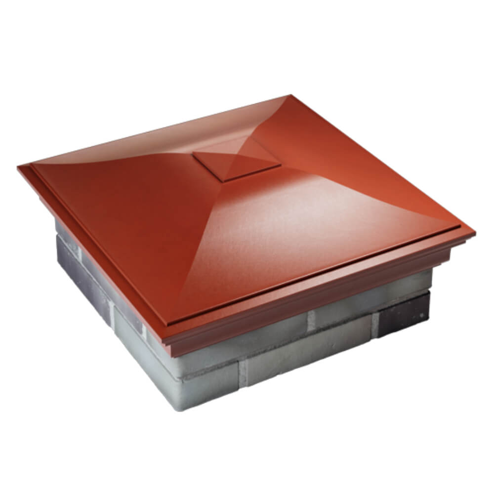 Колпак Zking Монблан Красный на столб 2х2 кирпича (515х515мм) Березники фото