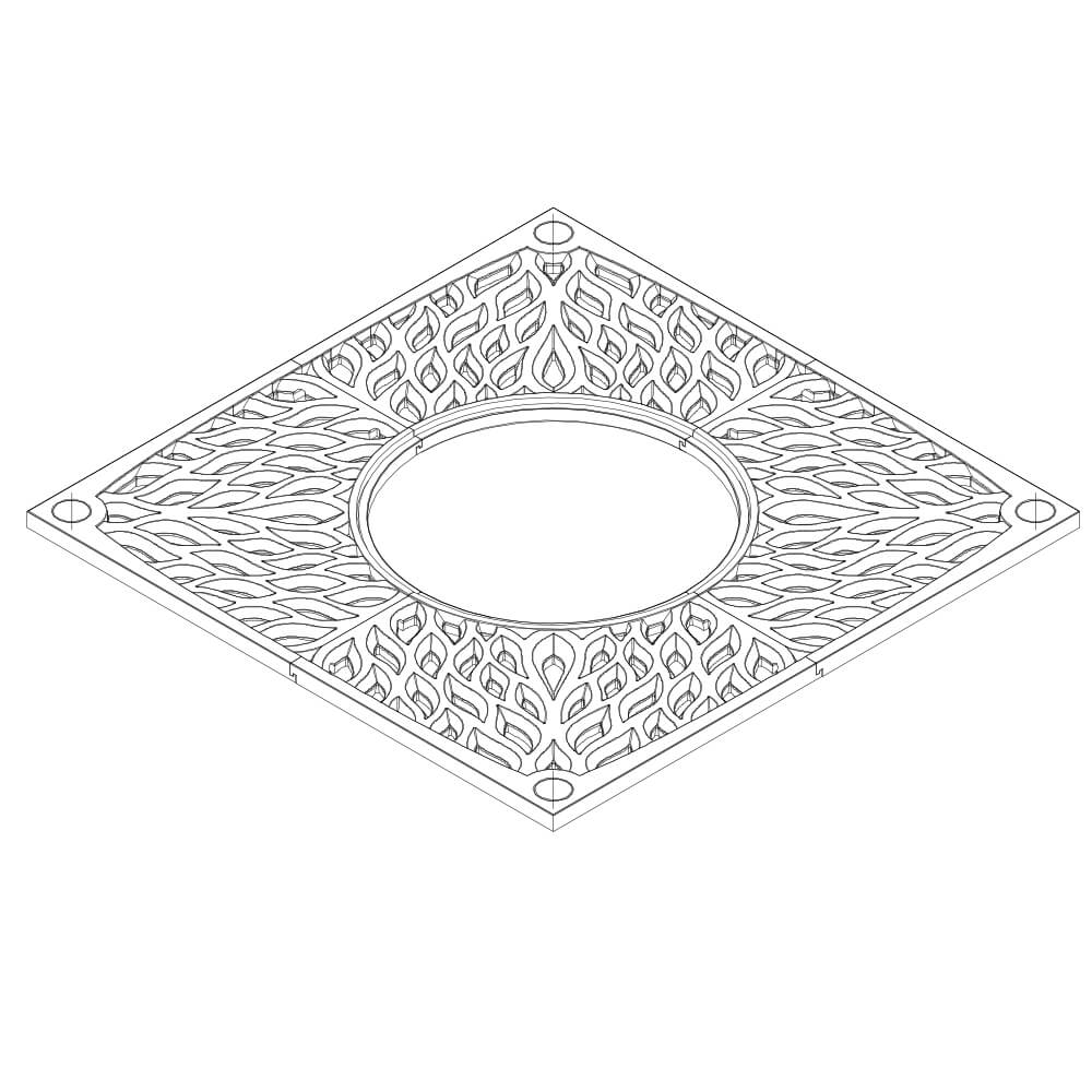 Приствольная решетка для дерева ZKING CRUST 2х2м Черная в Березниках фото