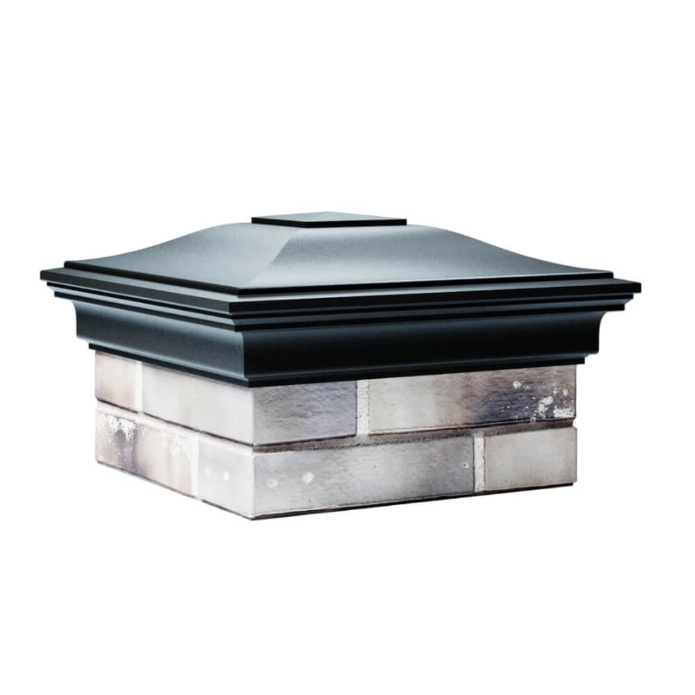 Колпак Zking Монблан Черный на столб 1.5х1.5 еврокирпича 0.7НФ (355х355мм) в Березниках фото