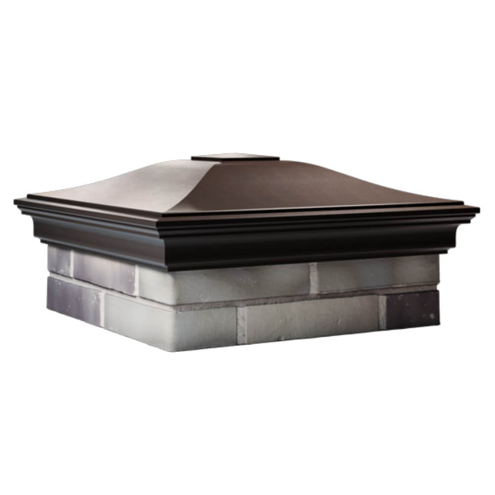 Колпак Zking Монблан Коричневый на столб 2х2 кирпича (515х515мм) в Березниках фото