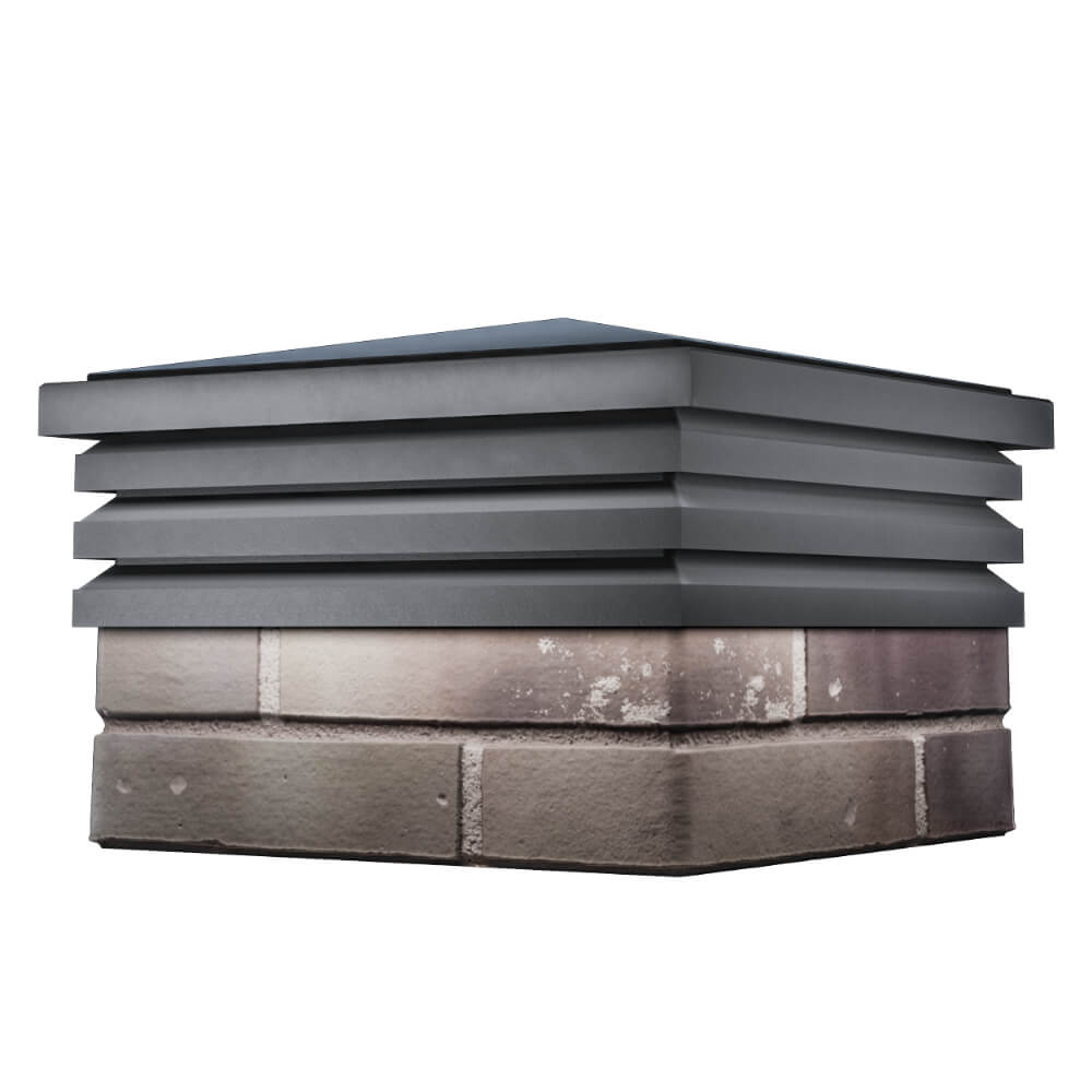 Колпак Zking Бона ХайТек Серый на столб 1.5х1.5 кирпича (385х385мм) в Березниках фото