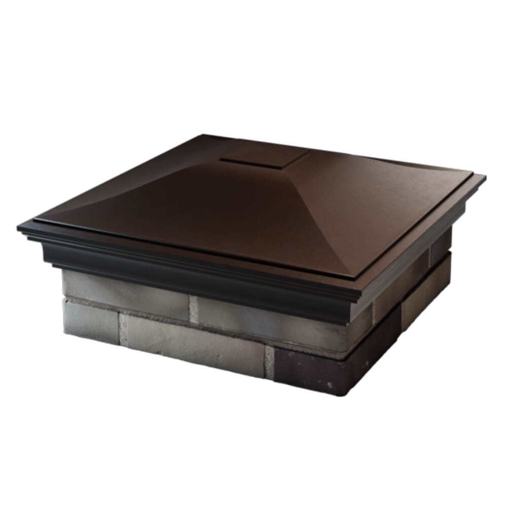 Колпак Zking Монблан Коричневый на столб 2х2 кирпича (515х515мм) в Березниках фото