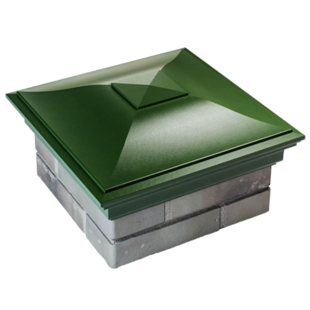 Колпак Zking Монблан Зеленый на столб 1.5х1.5 кирпича (385х385мм) в Березниках фото