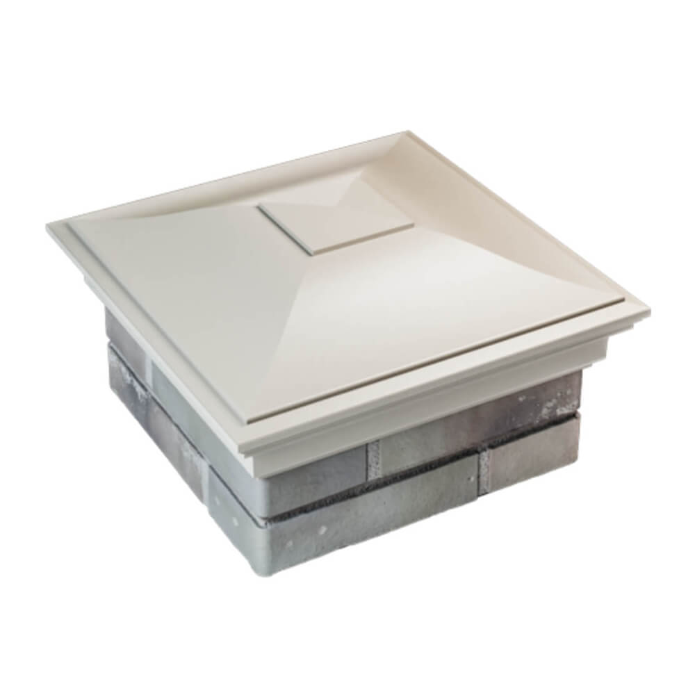 Колпак Zking Монблан Бежевый на столб 1.5х1.5 еврокирпича 0.7НФ (355х355мм) в Березниках фото