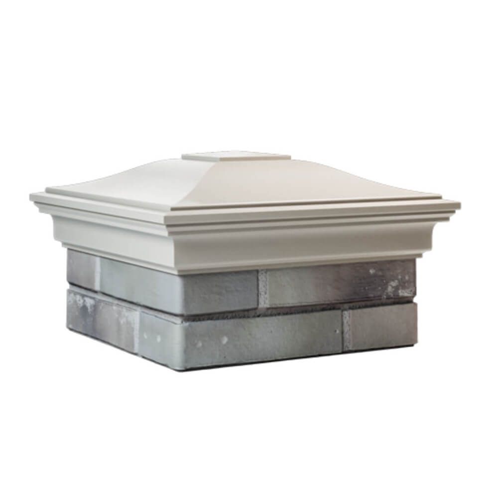 Колпак Zking Монблан Бежевый на столб 1.5х1.5 еврокирпича 0.7НФ (355х355мм) в Березниках фото