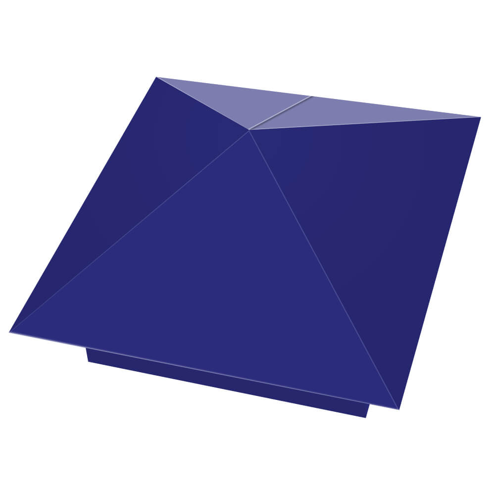 Колпак металлический 400х400мм RAL5002 Синий Ультрамарин заборный Березники фото