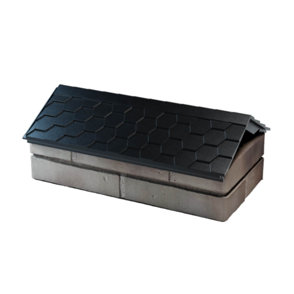 Парапет Zking Эверест Черный с посадкой на 1 кирпич (200/225/255мм) в Березниках фото