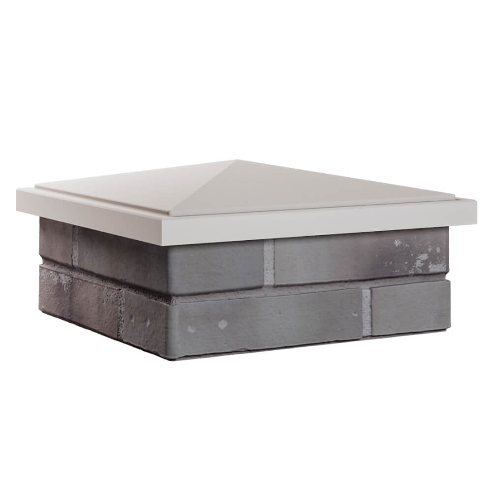 Колпак Zking БонаМоно Бежевый на столб 1.5х1.5 кирпича (385х385, 400х400мм) в Березниках фото