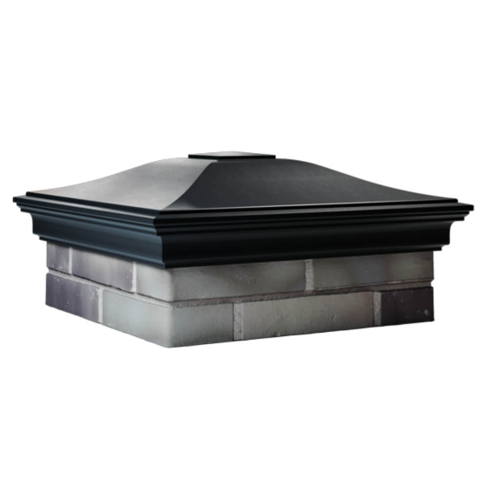 Колпак Zking Монблан Черный на столб 2х2 кирпича (515х515мм) в Березниках фото