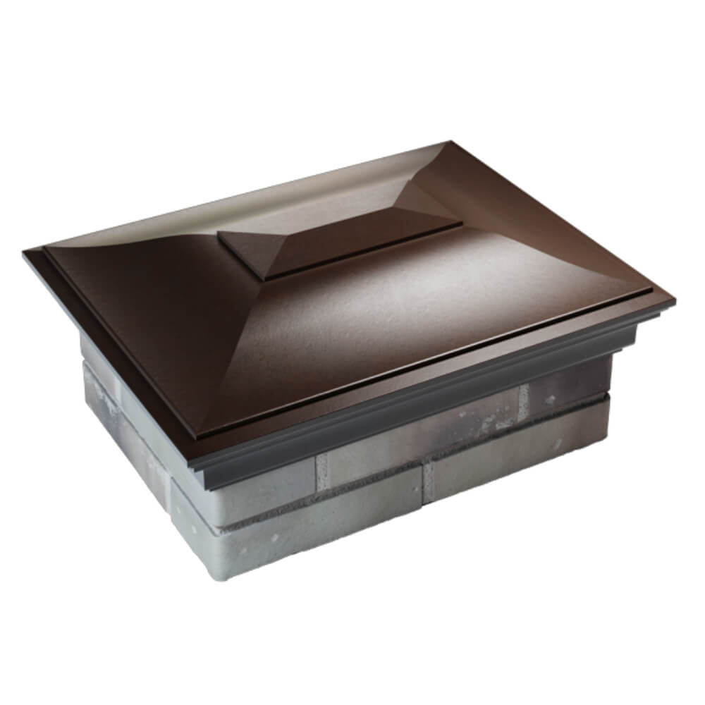 Колпак Zking Монблан Коричневый на столб 2х1.5 кирпича (515х385мм) Березники фото