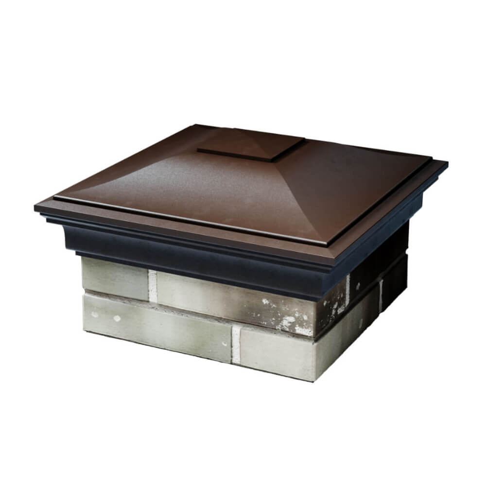 Колпак Zking Монблан Коричневый на столб 1.5х1.5 еврокирпича 0.7НФ (355х355мм) в Березниках фото