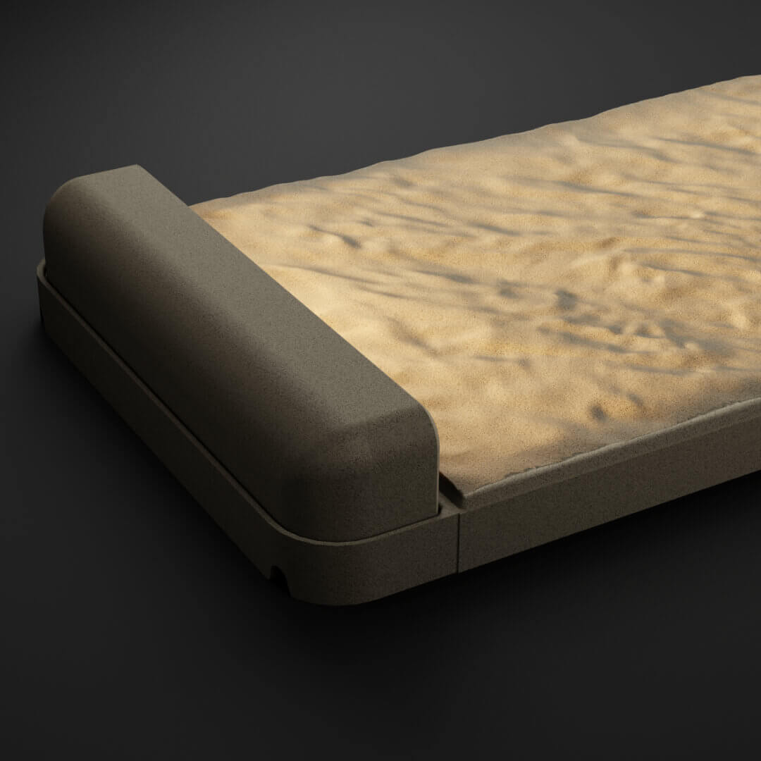 LED Светильник для шаговой плиты STONE Светлая Галька 330х75х98мм в Березниках фото