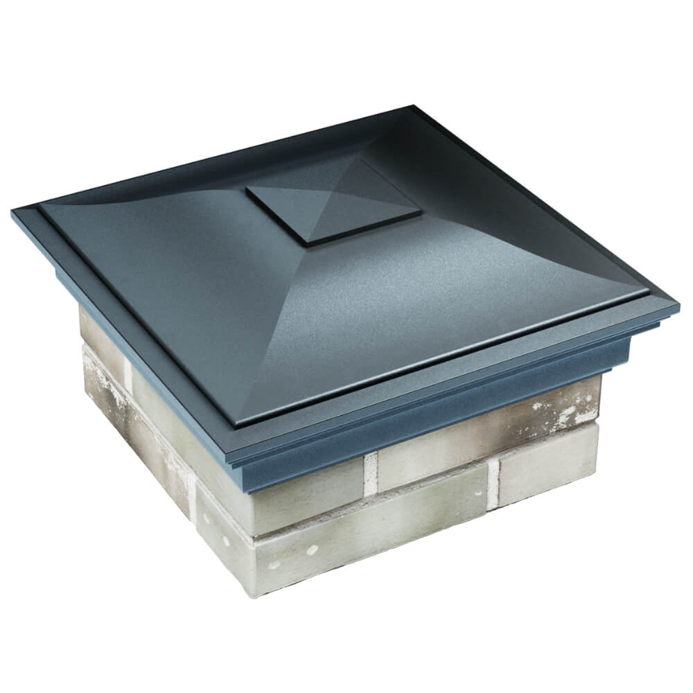 Колпак Zking Монблан Серый на столб 1.5х1.5 кирпича (385х385мм) в Березниках фото