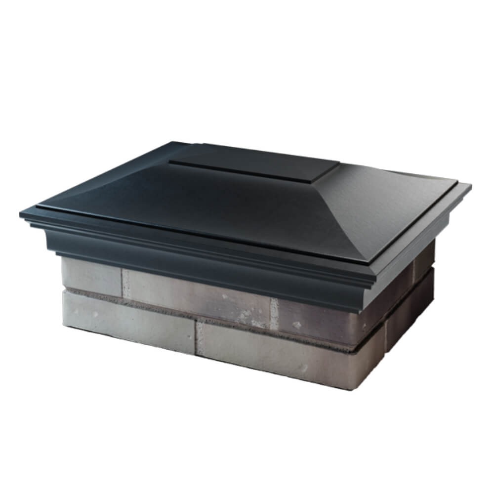 Колпак Zking Монблан Черный на столб 2х1.5 кирпича (515х385мм) в Березниках фото