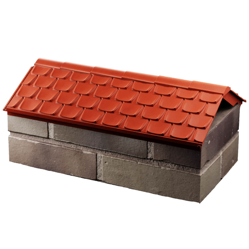 Парапет Zking Эльбрус Красный с посадкой на 1 кирпич (255мм) в Березниках фото