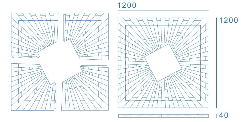Приствольная решетка для дерева ZKING ATMOSPHERE 1.2х1.2м Бежевая в Березниках фото