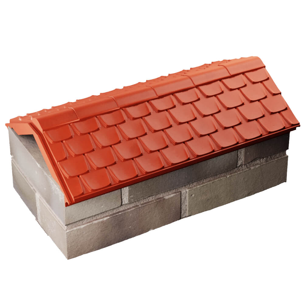 Парапет Zking Эльбрус Красный с посадкой на 1 кирпич (255мм) в Березниках фото