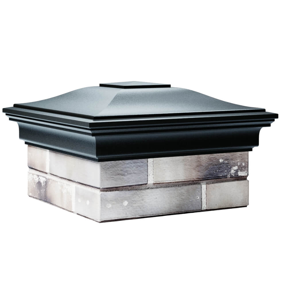 Колпак Zking Монблан Черный на столб 1.5х1.5 кирпича (385х385мм) в Березниках фото