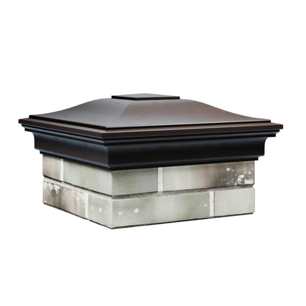 Колпак Zking Монблан Коричневый на столб 1.5х1.5 еврокирпича 0.7НФ (355х355мм) в Березниках фото