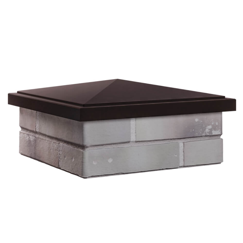 Колпак Zking БонаМоно Коричневый на столб 1.5х1.5 кирпича (385х385, 400х400мм) в Березниках фото