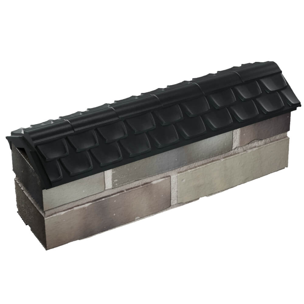 Парапет Zking Эльбрус Черный с посадкой на 0.5 кирпича (130мм) в Березниках фото