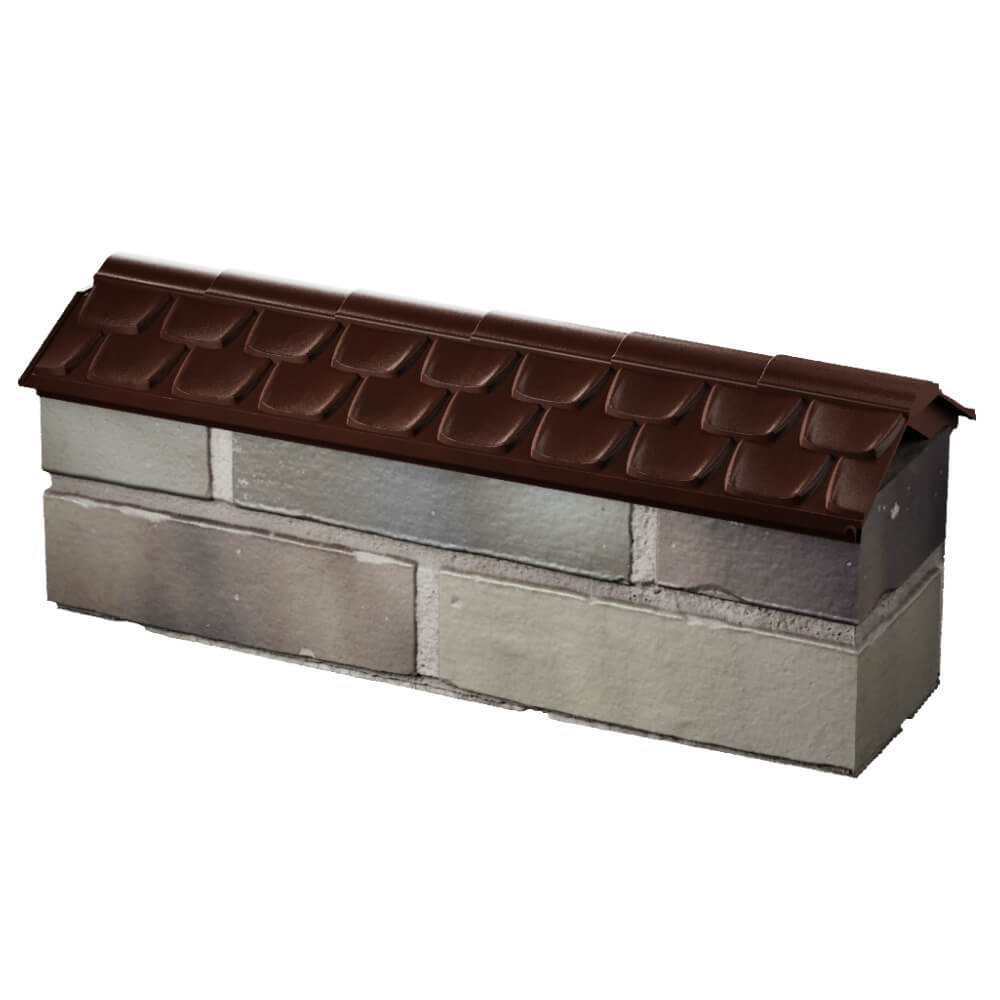 Парапет Zking Эльбрус Коричневый с посадкой на 0.5 кирпича (130мм) в Березниках фото