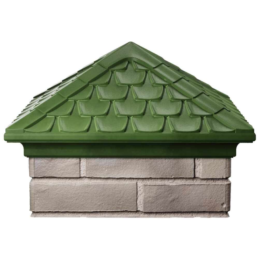 Колпак Zking Эльбрус Зеленый на столб 1.5х1.5 кирпича (385х385мм) Березники фото