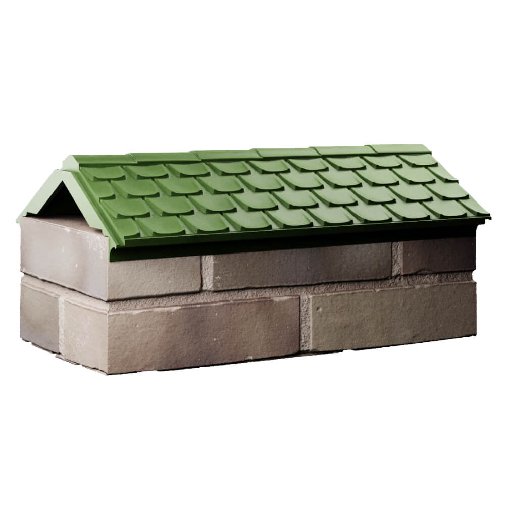 Парапет Zking Эльбрус Зеленый с посадкой на 1 кирпич (255мм) Березники фото