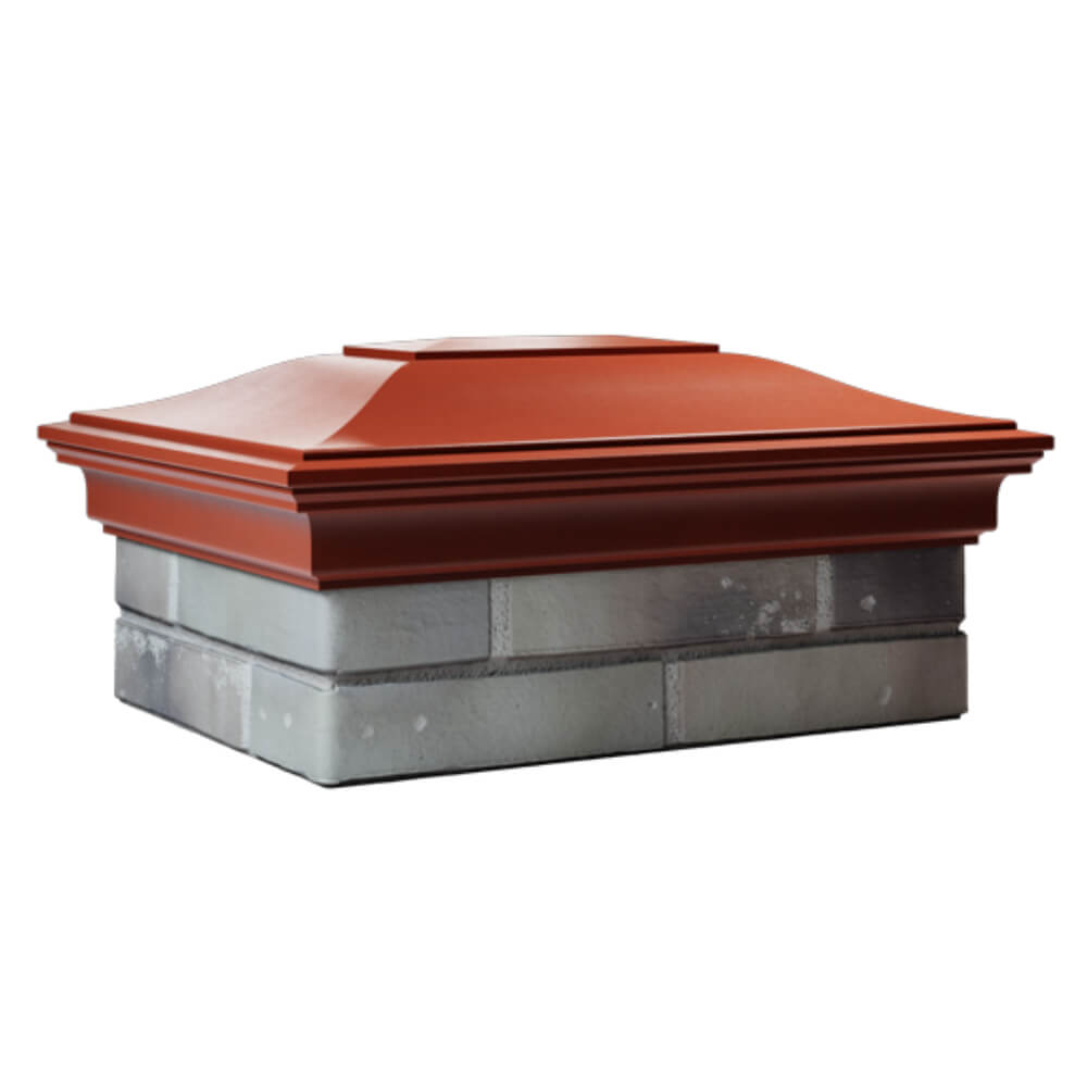 Колпак Zking Монблан Красный на столб 2х1.5 кирпича (515х385мм) в Березниках фото