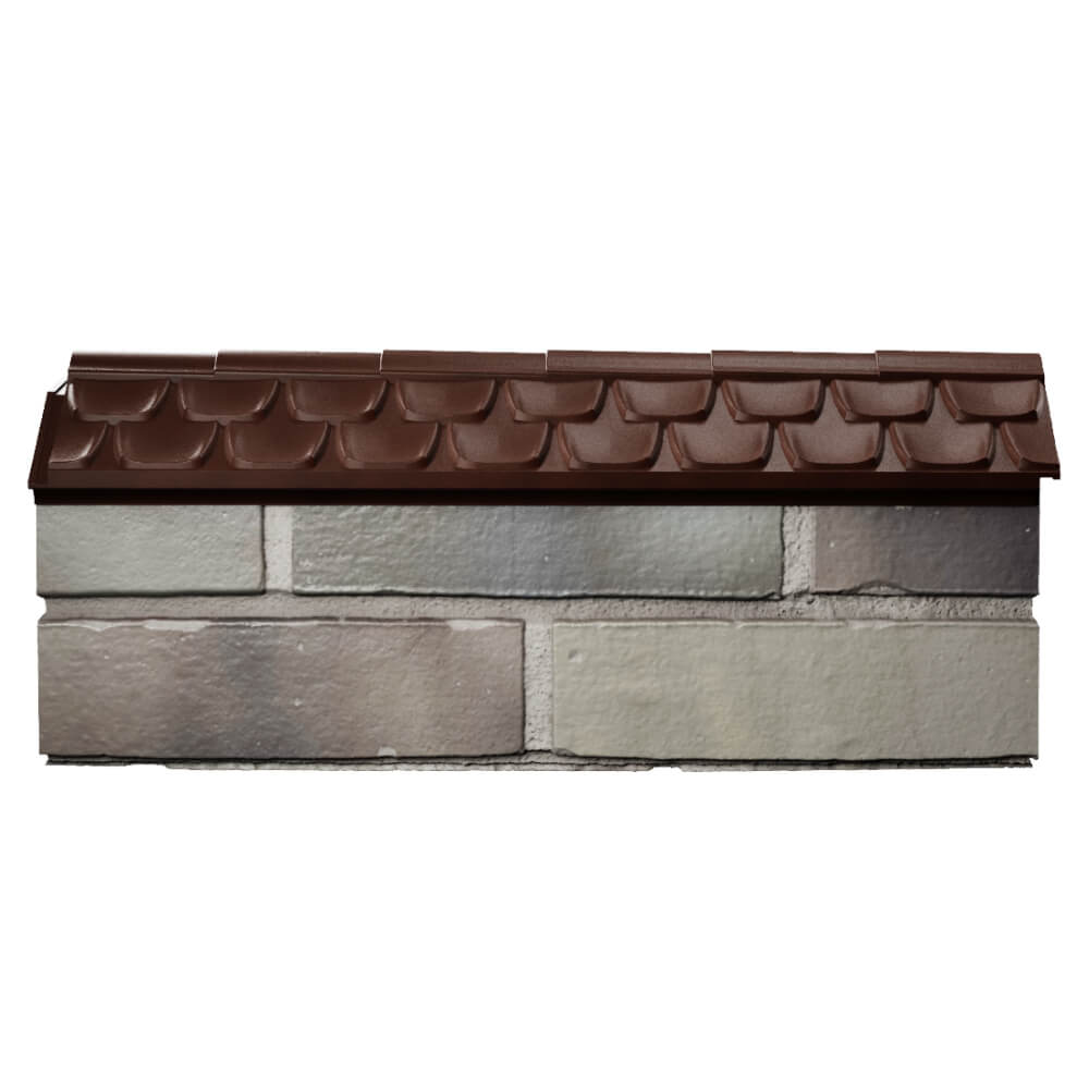 Парапет Zking Эльбрус Коричневый с посадкой на 0.5 кирпича (130мм) в Березниках фото