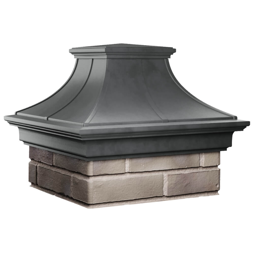 Колпак Zking Монблан Премиум Серый на столб 1.5х1.5 кирпича (385х385мм) в Березниках фото