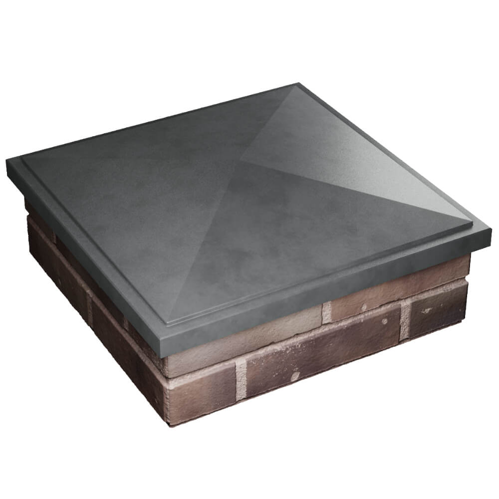 Колпак Zking БонаМоно Серый на столб 2х2 кирпича (515х515, 530х530мм) в Березниках фото