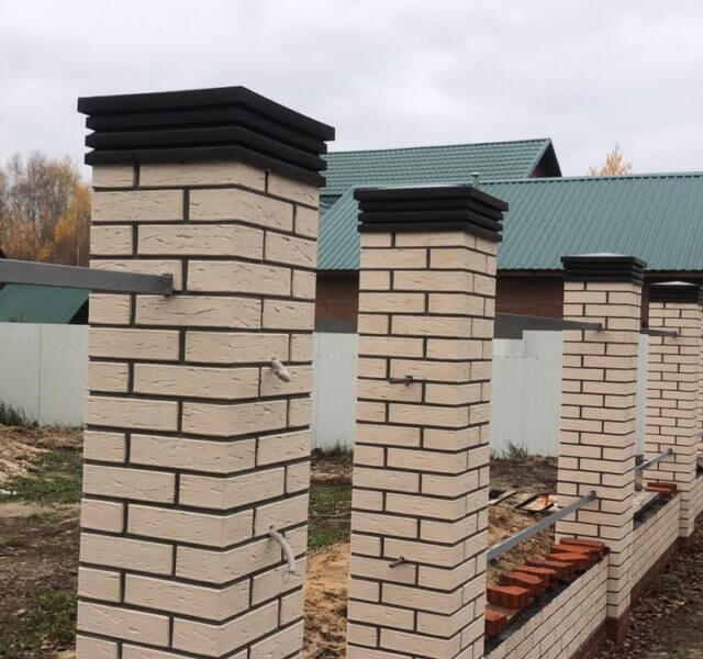 Колпак Zking Бона ХайТек Коричневый на столб 1.5х1.5 кирпича (385х385мм) в Березниках фото