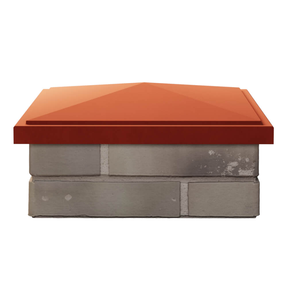 Колпак Zking БонаМоно Красный на столб 1.5х1.5 кирпича (385х385, 400х400мм) Березники фото
