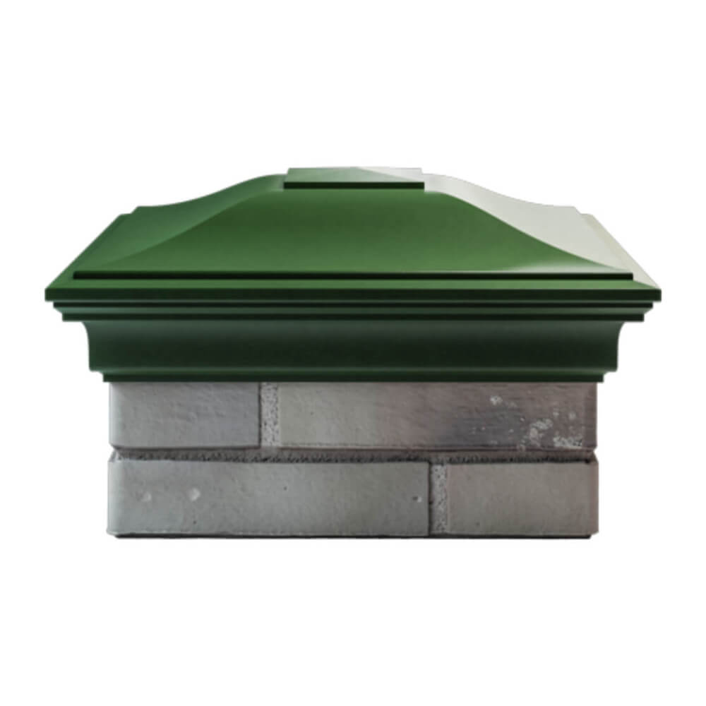 Колпак Zking Монблан Зеленый на столб 1.5х1.5 еврокирпича 0.7НФ (355х355мм) Березники фото